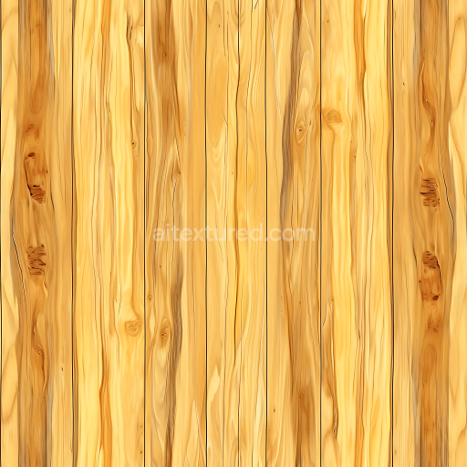 Seamless 3D Pine Wood Planks PBR Texture with Natural Knots and Grain