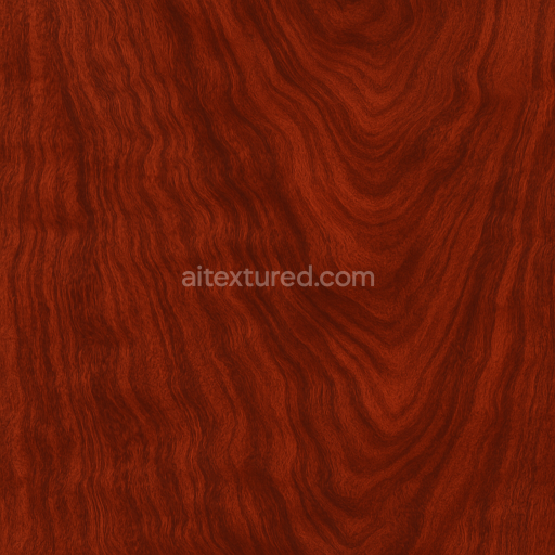 Seamless 3d texture pbr 8k rosewood with curly grain and glossy finish surface