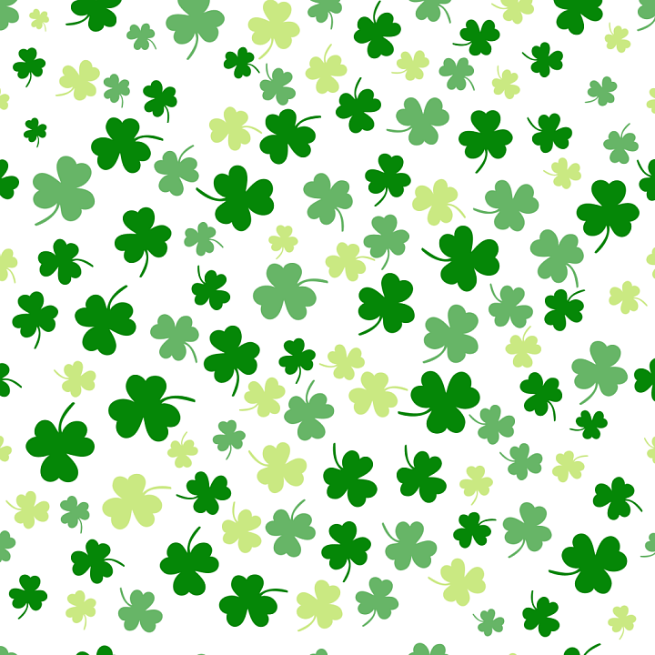 St Patrick Digital Paper Bundle of Green Shamrock Pattern Digital Paper seamless PBR texture preview