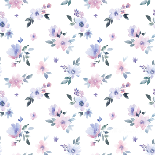 Soft Watercolor Wild Flower Pattern in Pastel Colors Seamless Texture seamless Wild Flower  PBR texture