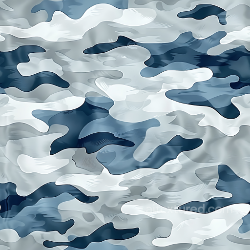 Arctic Camouflage PBR Texture Featuring Smooth Organic Shapes in Cool Tones seamless Color Camouflage PBR texture