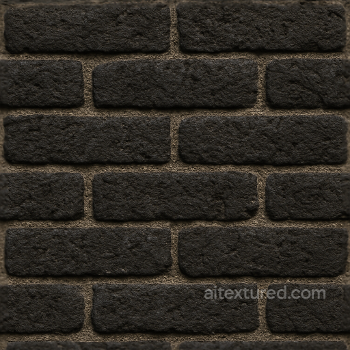 Seamless Burnt Brick 3D Texture PBR 8K Charred Rough Surface Facade seamless Brick PBR texture