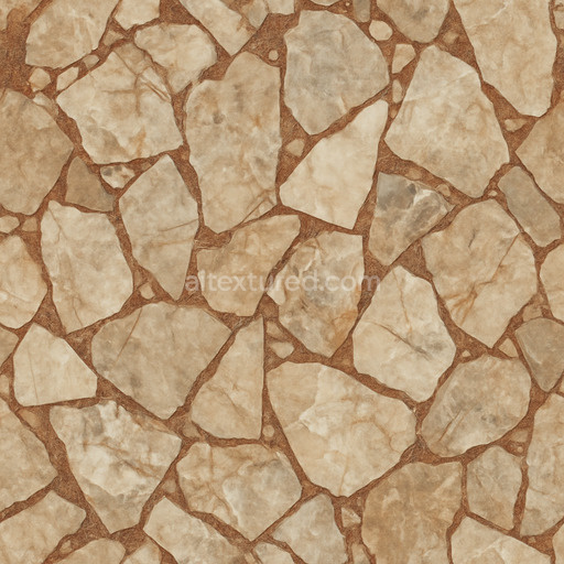 Breccia Marble Broken Fragments