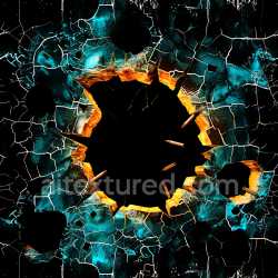 seamless Seamless 3D PBR cracked and burnt holes metal texture with teal patina texture 8k free download PBR