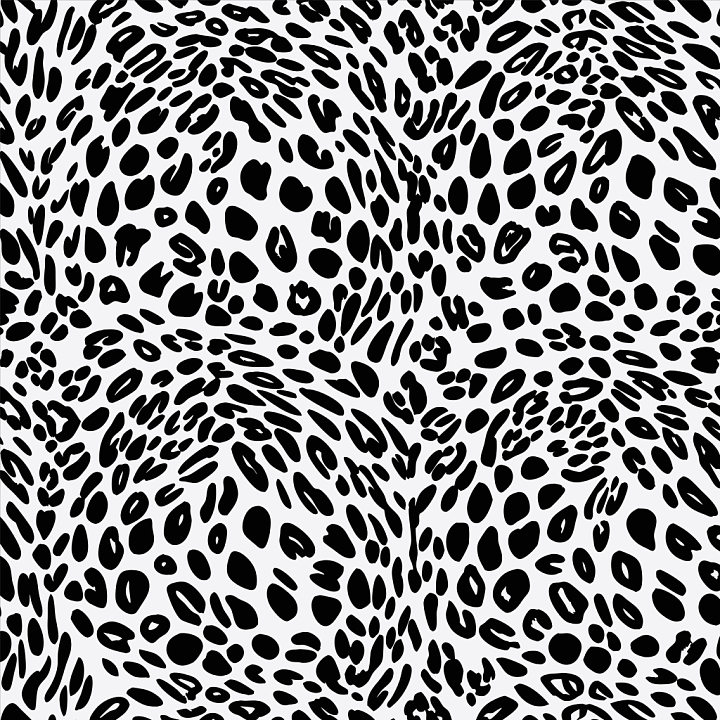 with Abstract Black and White Leopard Print Pattern seamless PBR texture preview