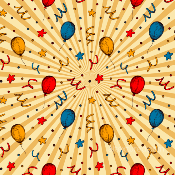 Festive Birthday Balloons And Confetti Texture Birthday texture preview