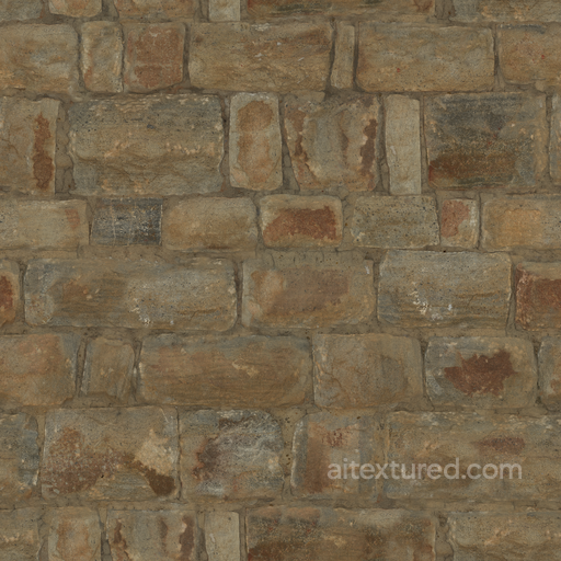Rustic Stone Wall - Uneven Wall Rock Stone Wall Weathered seamless Rock PBR texture
