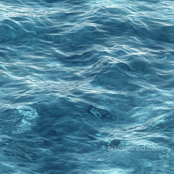 Water PBR Texture Featuring Realistic Ocean Surface with Gentle Waves and Clear Blue Color Water texture preview