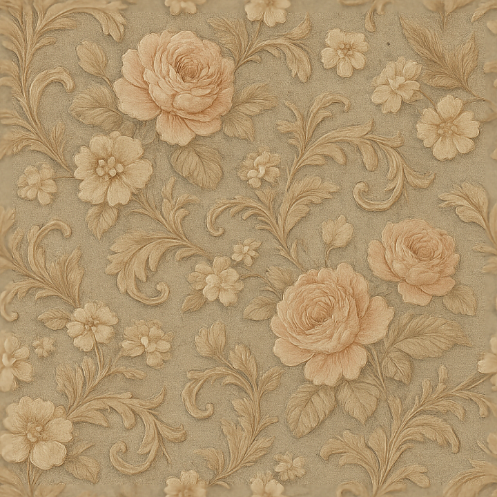 Tapestry Floral Wallpaper With Textured Soft Touch seamless PBR texture preview