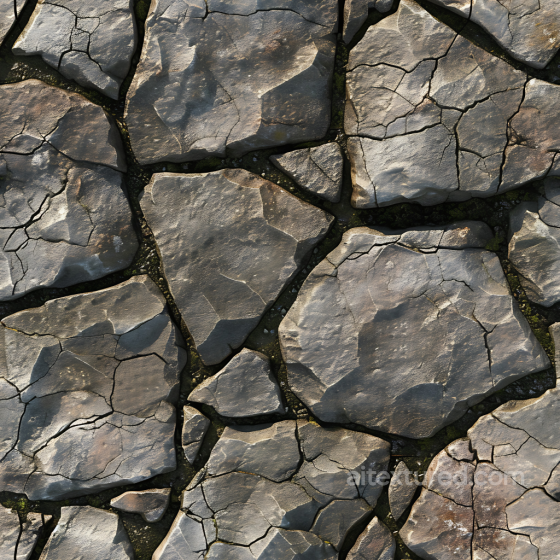 Cracked Stone Ground Texture with Natural Moss Detailing Stone texture preview