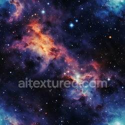 seamless Seamless 3D Space PBR Texture Featuring a Vibrant Nebula with Starfield and Galactic Hues texture 8k free download PBR