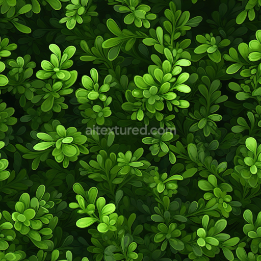 Seamless 3D PBR Stylized Green Foliage Texture with Layered Leaf Pattern