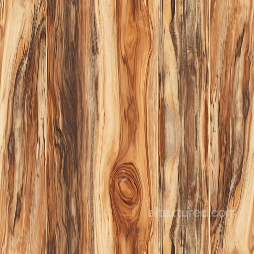 Olive Wood PBR Texture with Distinctive Knots and Rich Grain seamless Wood PBR texture