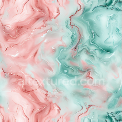 seamless Seamless 3D Dusty Rose and Mint Marble PBR Texture with Pastel Swirls texture 8k free download PBR