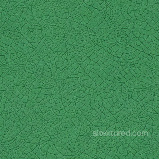 Green Cracked Leather Seamless Texture with Distinctive Grain seamless Leather PBR texture
