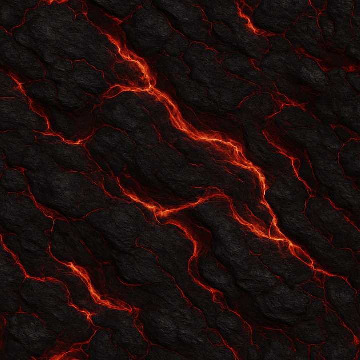 Dark Lava seamless PBR texture preview