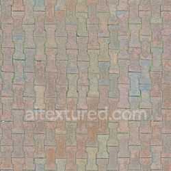 seamless Paving Stone Tileable Textured Seamless Pbr Bricks Colorful Durable Ground texture 8k free download PBR