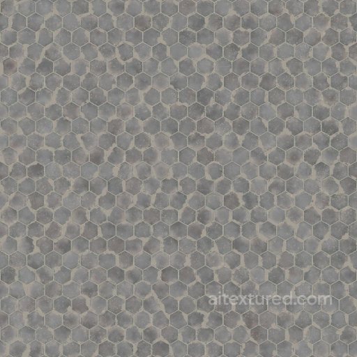 Hexagonal gray Terracotta Tiles | Free PBR seamless Tile PBR texture