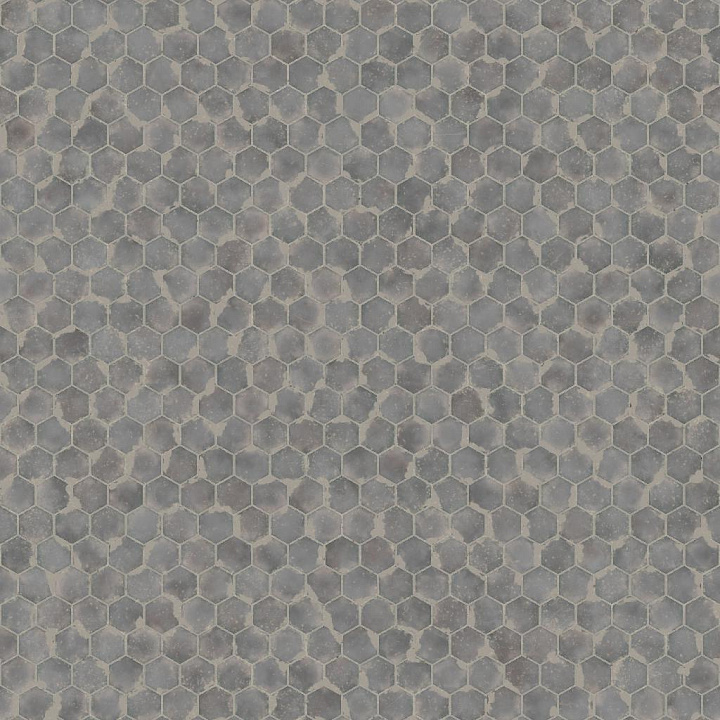 Hexagonal gray Terracotta Tiles seamless PBR texture preview
