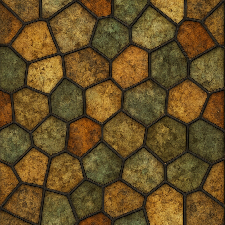 Aged Stained Glass seamless PBR texture preview