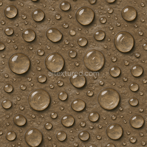 Seamless 3d texture pbr 8k glossy drops on stone surface