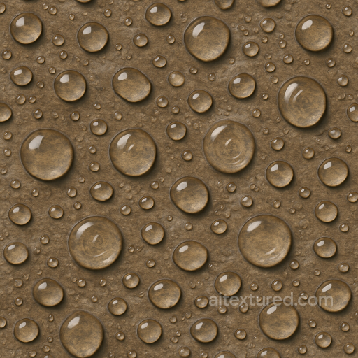 Glossy Drops On Stone Surface seamless Drops on the surface PBR texture