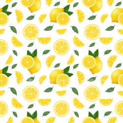 Pattern Bundle - Seamless 3D Pattern PBR Texture with Vibrant Lemon Slices and Green Leaves texture preview