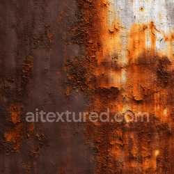 seamless Seamless 3D PBR Rusted Metal Texture with Rich Orange Cracks and Peeling Paint texture 8k free download PBR