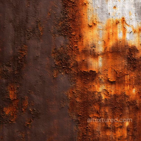 Rusted Metal Texture with Rich Orange Cracks and Peeling Paint Rust texture preview