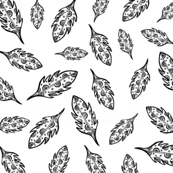 seamless Seamless 3D PBR Texture Featuring Black Ornate Leaves on White Background texture 8k free download PBR