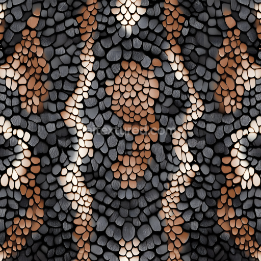 Seamless 3D PBR Skin Texture Featuring Stylized Reptilian Scale Patterns