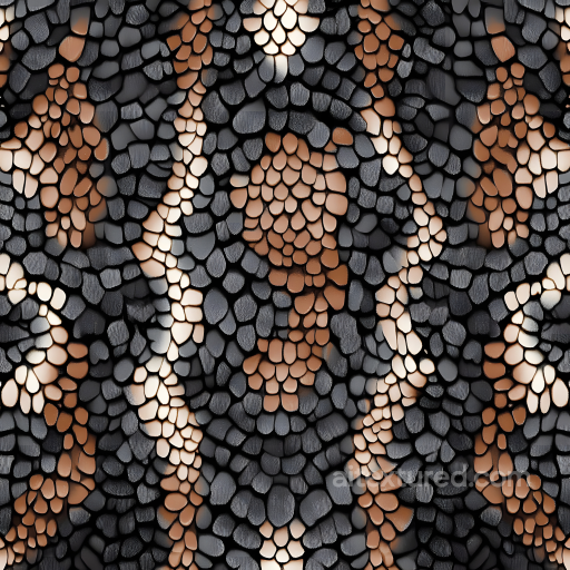 Skin Texture Featuring Stylized Reptilian Scale Patterns seamless Skin PBR texture