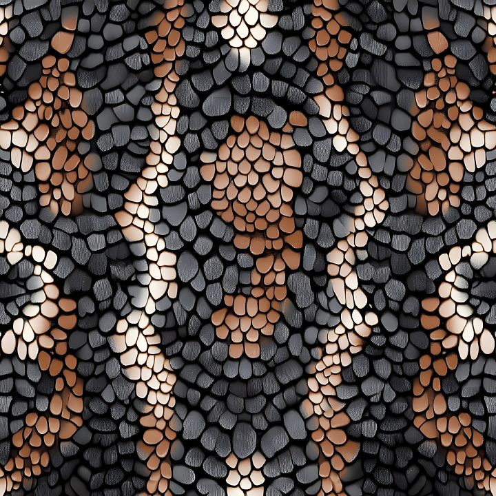 Skin Featuring Stylized Reptilian Scale Patterns seamless PBR texture preview