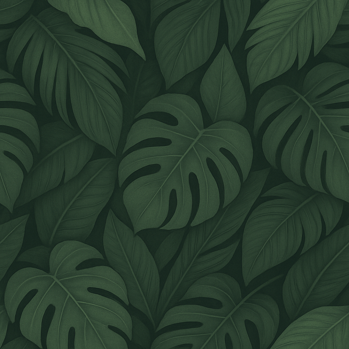 Matte Tropical Leaves seamless PBR texture preview