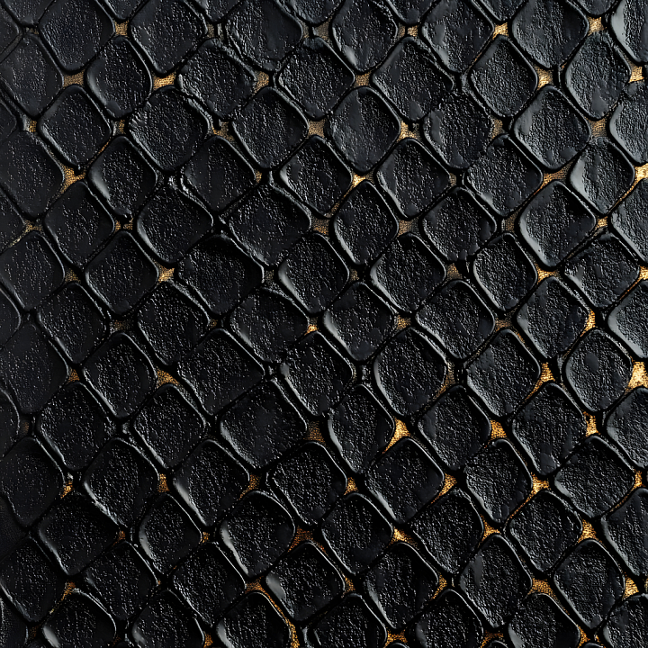 Black Scaly Skin with Detailed Organic Scales seamless PBR texture preview