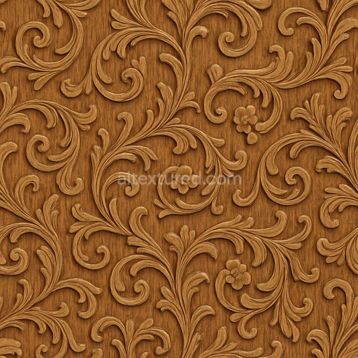 Ornate Oak Texture Seamless 1024X1024