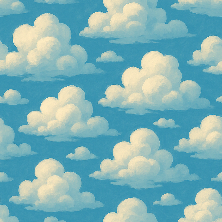 Stylized Cumulus seamless PBR texture preview