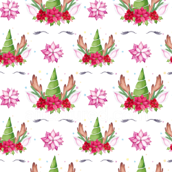 seamless Seamless 3D PBR Watercolor Christmas Texture with Floral and Festive Motifs texture 8k free download PBR