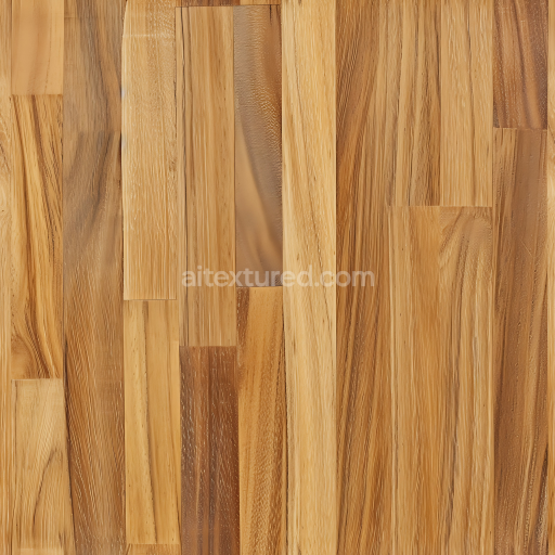 Seamless 3D natural light oak wood planks PBR texture with varied grain