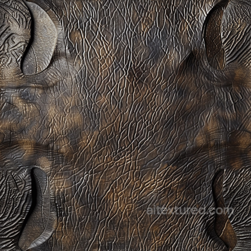 Aged Cracked Brown Leather Seamless Texture with Distinct Wrinkles and Patina seamless Leather PBR texture