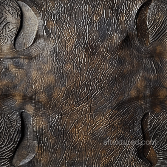 Aged Cracked Brown Leather Seamless Texture with Distinct Wrinkles and Patina Leather texture preview