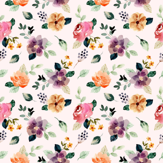 Floral Watercolor Fabric Texture with Pastel Blooms Floral texture preview