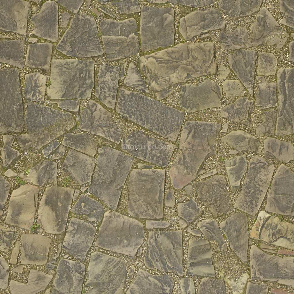Seamless paving stones texture with natural details