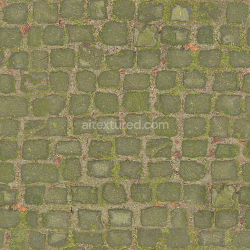 Paving Stone Seamless Textured Tileable Natural Weathered Green Mossy Rough