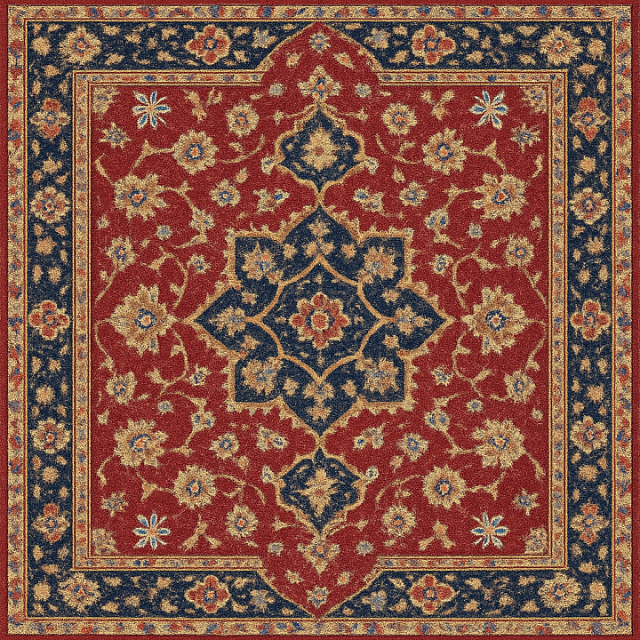 Synthetic Oriental Carpet seamless PBR texture preview