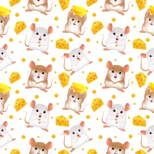 Pattern PBR Texture Featuring Playful Mouse and Cheese Motifs seamless Pattern Bundle PBR texture