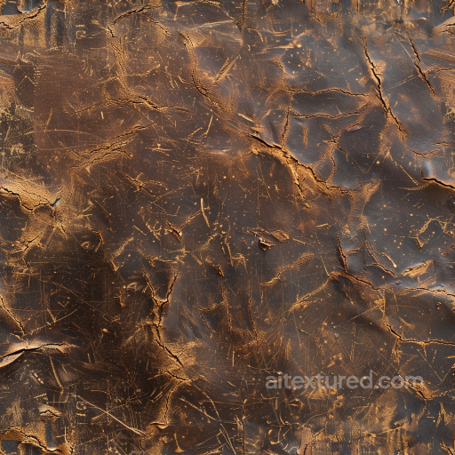 Distressed Cracked Vintage Brown Leather PBR Texture seamless Leather PBR texture