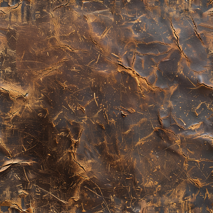 Distressed Cracked Vintage Brown Leather seamless PBR texture preview