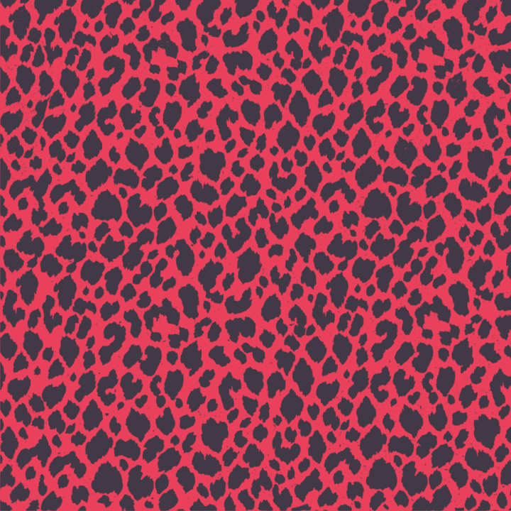 Red and Black Abstract Leopard Print Pattern seamless PBR texture preview