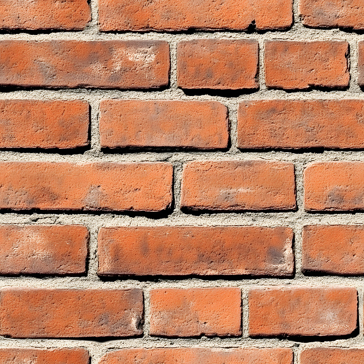 Cracked Red Brick Wall with Rough Surface seamless PBR texture preview